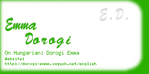 emma dorogi business card